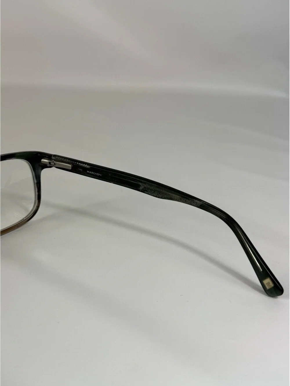 Marchon NYC 53:17 140 Black / Green Mens Eye Glasses Frames Only